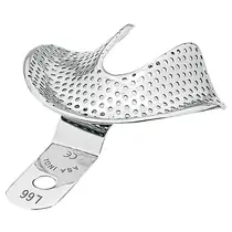 Asa Dental 2806-L66 - ложка слепочная нижняя большая (L) с перфорацией для беззубых челюстей