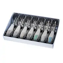 Directa Luxator Periotome KIT-7 - набор люксаторов, 7 шт (L2S, L3C, L3S, L3CA, L3IC, L5C, L5S + точильный камень L10)